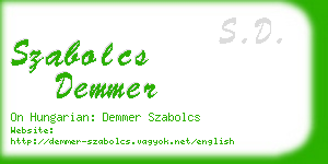 szabolcs demmer business card